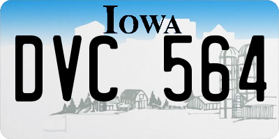 IA license plate DVC564