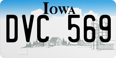 IA license plate DVC569