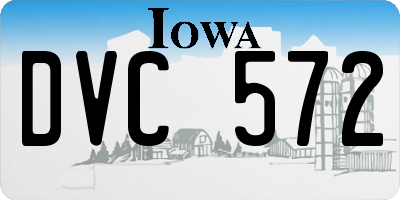 IA license plate DVC572