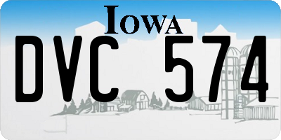 IA license plate DVC574