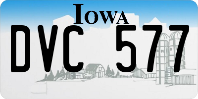 IA license plate DVC577