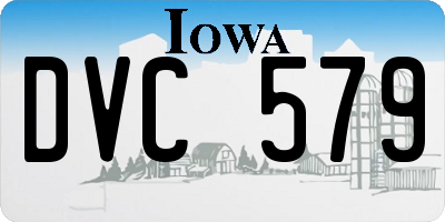 IA license plate DVC579
