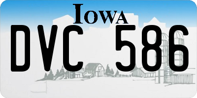 IA license plate DVC586