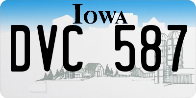 IA license plate DVC587