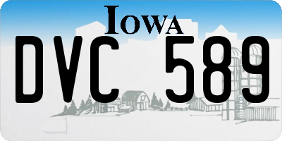 IA license plate DVC589