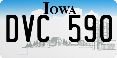 IA license plate DVC590