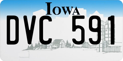 IA license plate DVC591