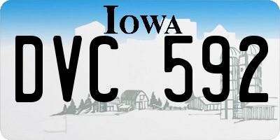 IA license plate DVC592