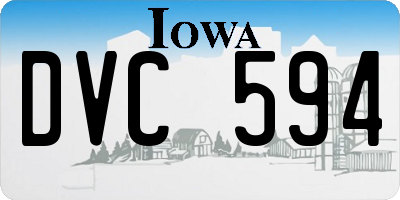 IA license plate DVC594