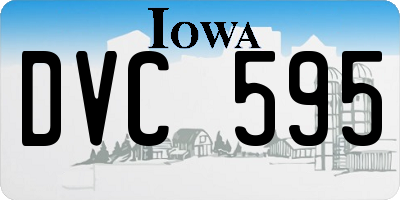 IA license plate DVC595