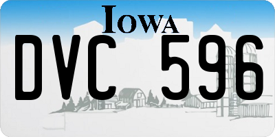 IA license plate DVC596