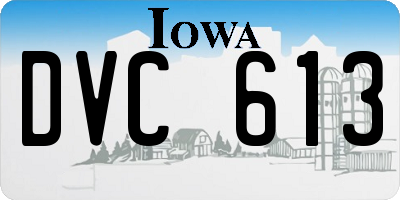 IA license plate DVC613