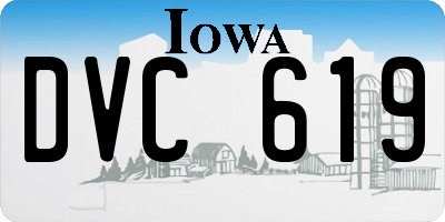 IA license plate DVC619