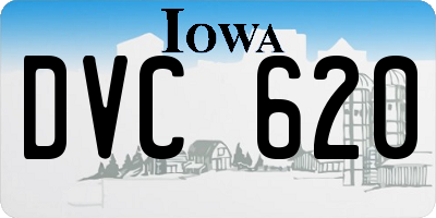 IA license plate DVC620