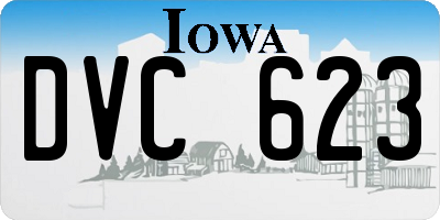 IA license plate DVC623