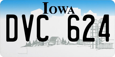 IA license plate DVC624