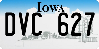 IA license plate DVC627