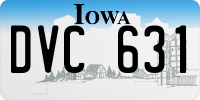 IA license plate DVC631