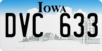 IA license plate DVC633