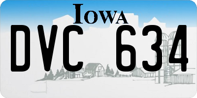 IA license plate DVC634