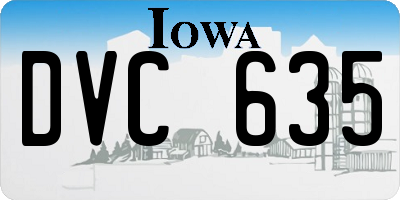 IA license plate DVC635