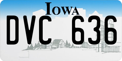 IA license plate DVC636
