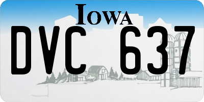 IA license plate DVC637