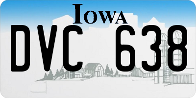 IA license plate DVC638