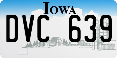 IA license plate DVC639