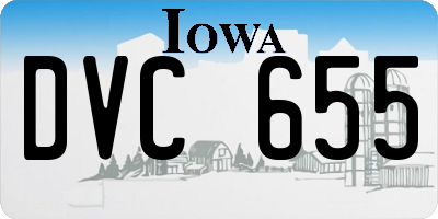 IA license plate DVC655