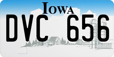 IA license plate DVC656