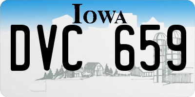 IA license plate DVC659