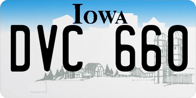 IA license plate DVC660