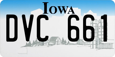 IA license plate DVC661