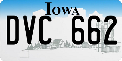 IA license plate DVC662