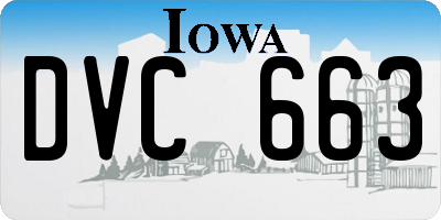IA license plate DVC663
