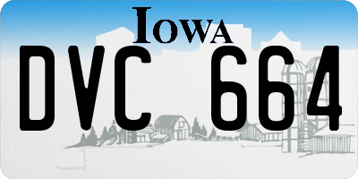 IA license plate DVC664
