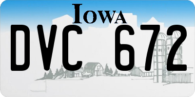 IA license plate DVC672