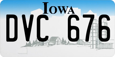IA license plate DVC676