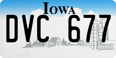IA license plate DVC677