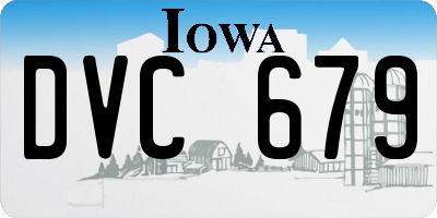 IA license plate DVC679