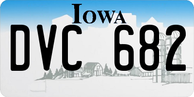 IA license plate DVC682