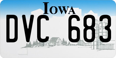 IA license plate DVC683