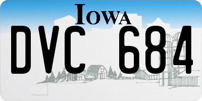 IA license plate DVC684