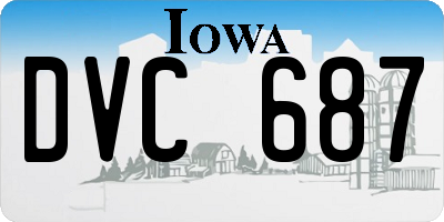 IA license plate DVC687