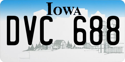 IA license plate DVC688