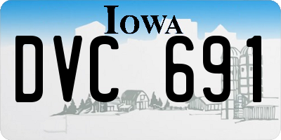 IA license plate DVC691