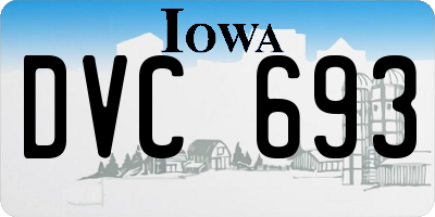 IA license plate DVC693