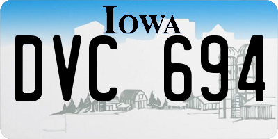 IA license plate DVC694