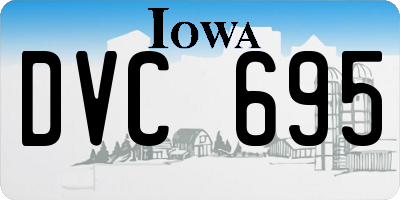 IA license plate DVC695